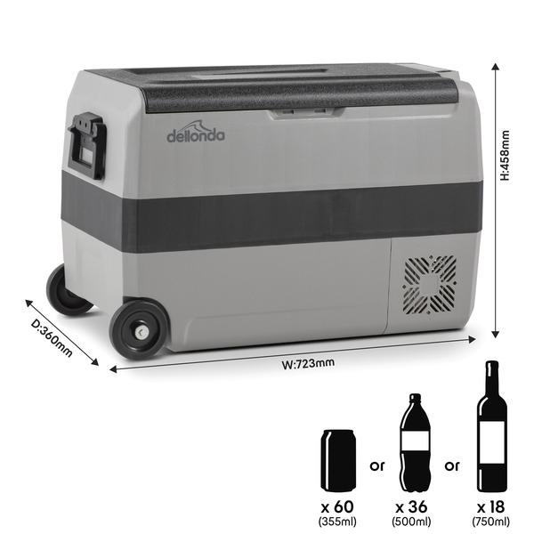 Sealey Dellonda Portable Fridge Freezer/Cool Box with LED Display 50L