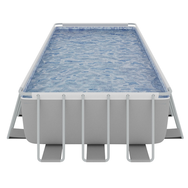 Sealey Dellonda Deluxe Steel Frame Rectangular Swimming Pool with Step Ladder & Filter Pump 25ft