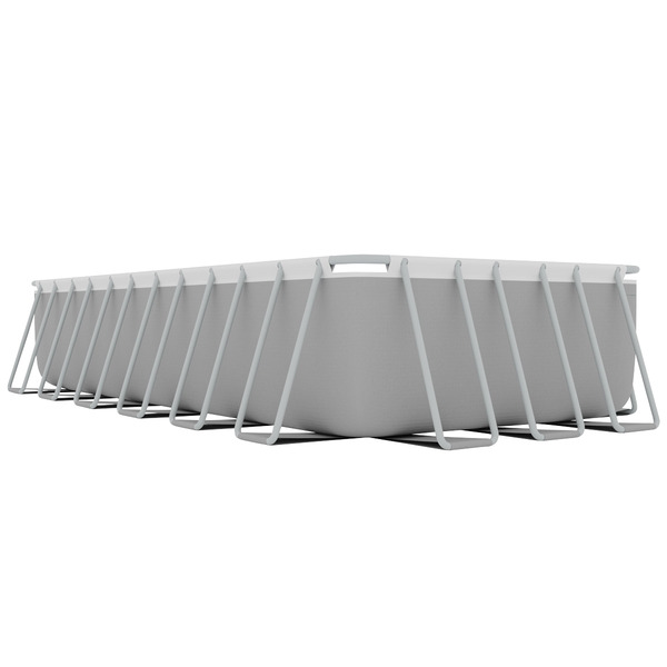 Sealey Dellonda Deluxe Steel Frame Rectangular Swimming Pool with Step Ladder & Filter Pump 25ft