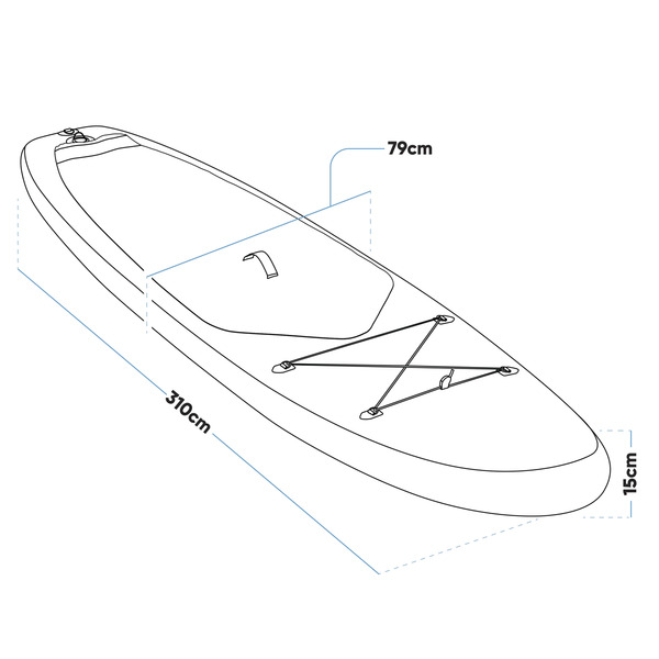 Dellonda Inflatable Stand-Up Paddle Board 10'2