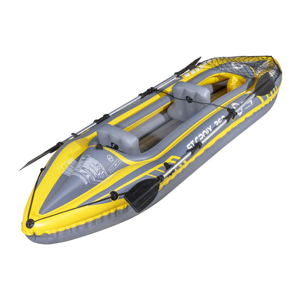 Sealey DL155 Dellonda Inflatable 2-Person Kayak/Canoe Set with Pump, Carry Bag & 2 Oars - Blue/Yellow/White