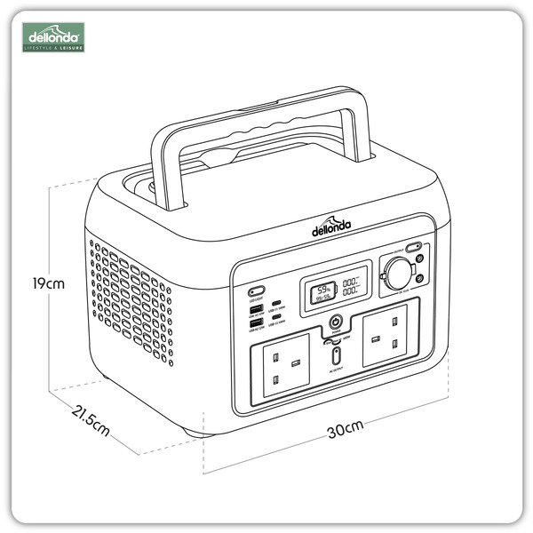 Sealey Dellonda Portable Power Station 600W