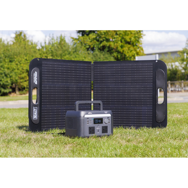 Sealey DL179 Dellonda Portable Power Station 600W & ETFE Foldable Solar Panel 110W