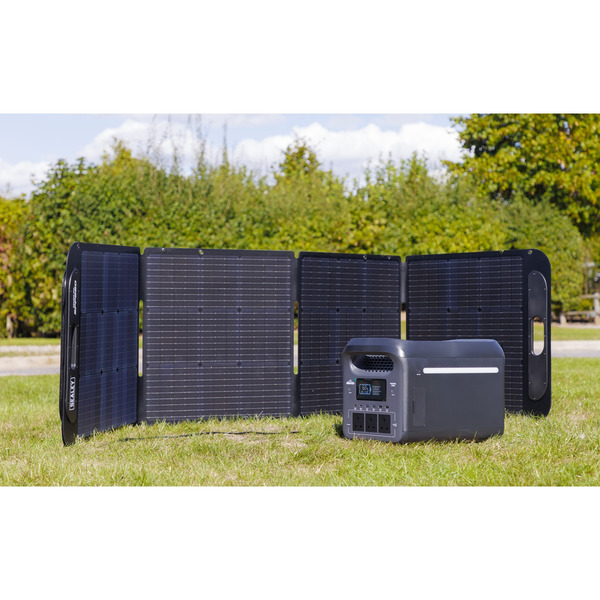 Sealey DL180 Dellonda Portable Power Station 1800W & ETFE Foldable Solar Panel 220W