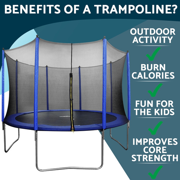 Sealey Dellonda Heavy-Duty Outdoor Trampoline with Safety Enclosure Net 12ft