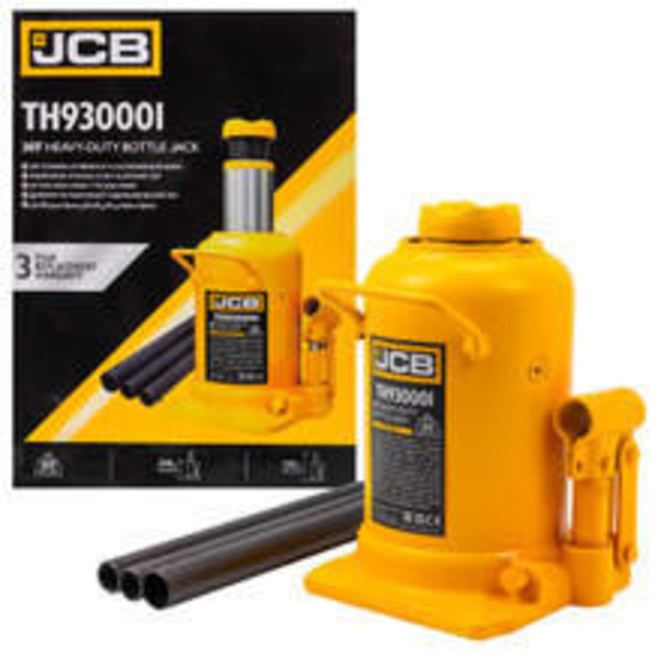 JCB 30 Tonne Heavy-Duty Automotive Hydraulic Bottle Jack, 510mm Maximum Lift | JCB-TH930001