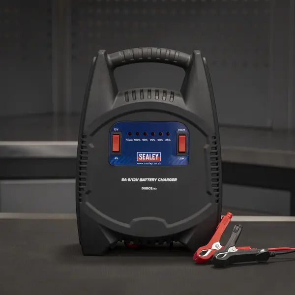 Sealey DSBC8 6/12V Battery Charger 8A 230V