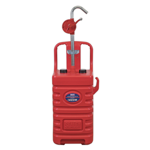 Mobile Dispensing Tank with Oil Rotary Pump 55L - Red