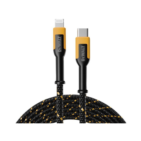 DEWALT DWT1311357 Telecoms USB C to Lightning® Reinforced Charging Cable 1.2m (4ft)