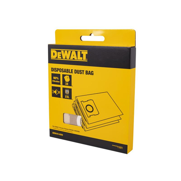 DEWALT Vacuum DXVA19-4203 Dust Bag (3 Pack)