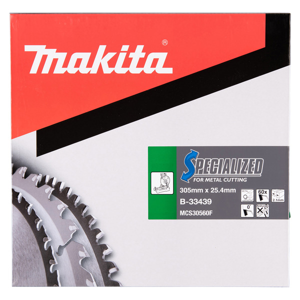 Makita B-33439 305 x 25.4mm 60T Cut Off Mild Steel Saw Blade