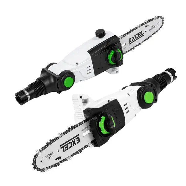 Excel 9755 20V 2-in-1 Pole Hedge Trimmer & Chainsaw with 1 x 4.0Ah Battery, Charger
