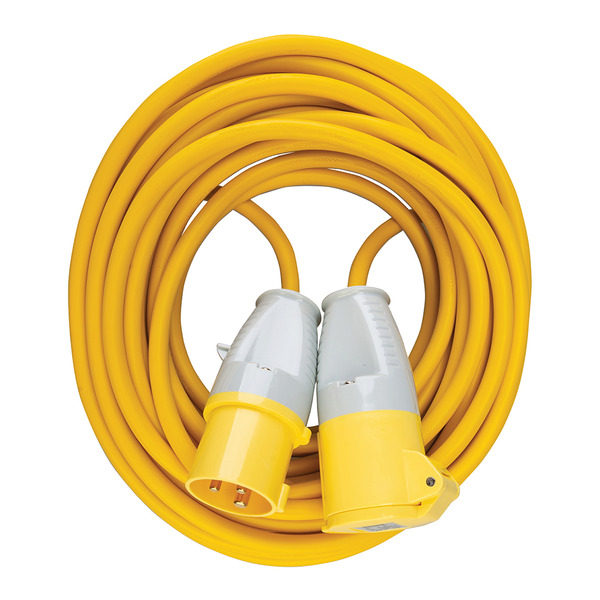 Defender E85121 Extension Lead Yellow 2.5mm2 16A 14m - 110V