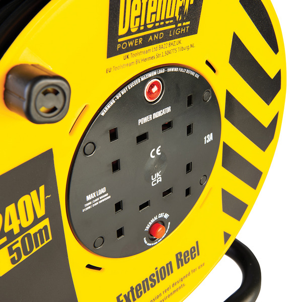 Defender Light Cable Reel 50m - 230V 13A