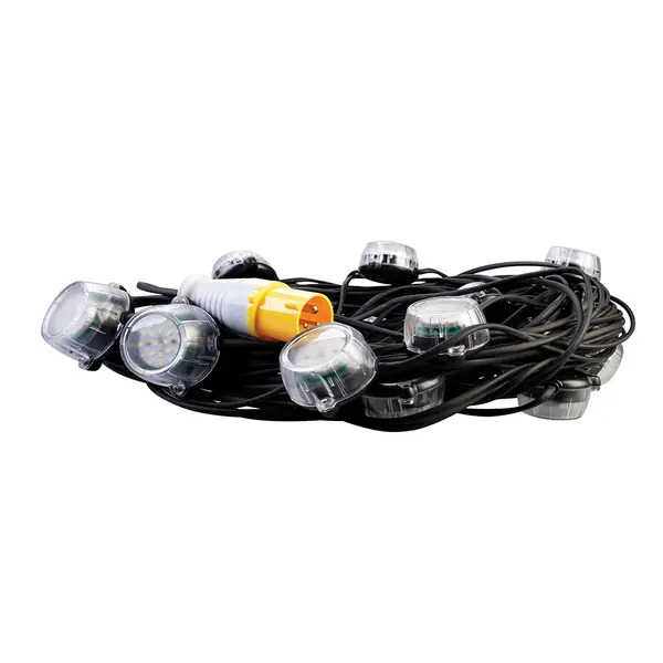 Defender E89355 120W Heavy Duty LED Encapsulated Festoon String Lights 50m - 110V