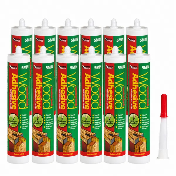 Everbuild 484682x12 Lumberjack 5MIN PU Wood Adhesive Tube 310 mL - BOX OF 12