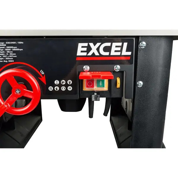 Excel 11051 Table Router Cutter 240V/1500W Black