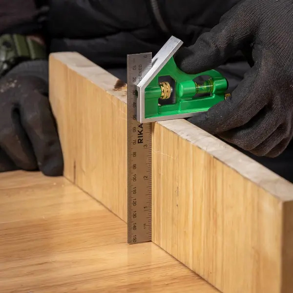 Rika SQUA001 Rikä 6in Combination Square | Stainless Steel | Built-In Spirit Level