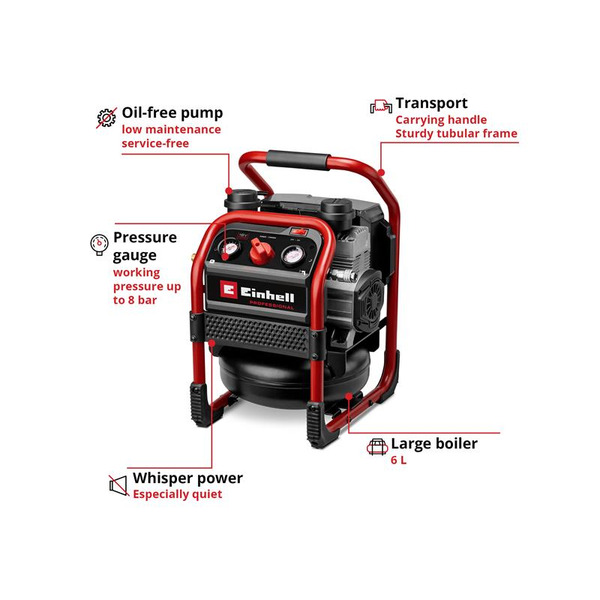 Einhell EINSILENZO6N SILENZZO 18/160 PROFESSIONAL Air Compressor 18V Bare Unit