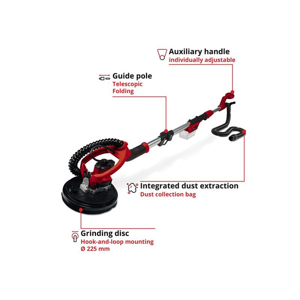 Einhell EINTPDW225N TP-DW 18/225 Li - Solo PROFESSIONAL Drywall Sander 18V Bare Unit