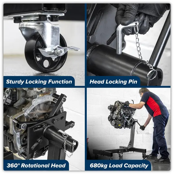 Sealey ES680F Folding Engine Stand 680kg Capacity