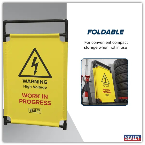 Sealey EV20 Folding Safety Barrier for Hybrid/Electric Vehicles