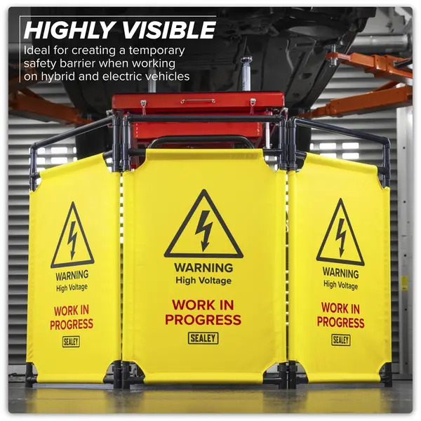 Sealey EV20 Folding Safety Barrier for Hybrid/Electric Vehicles