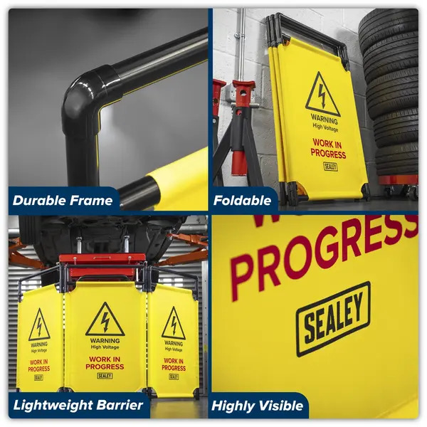 Sealey EV20 Folding Safety Barrier for Hybrid/Electric Vehicles