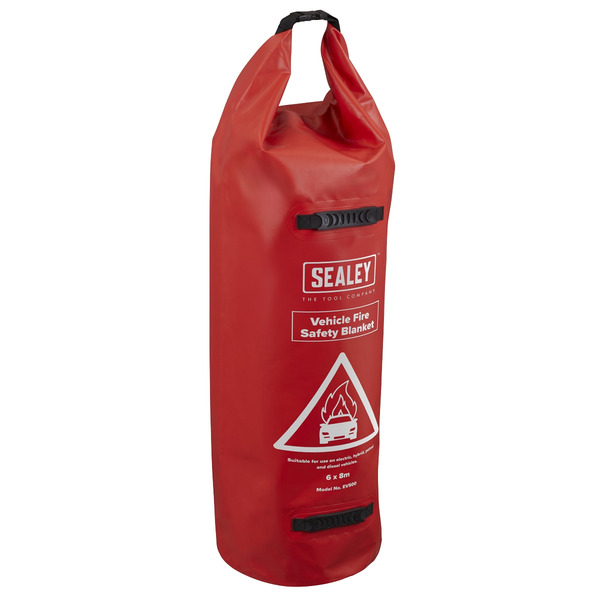 Sealey EV500 Vehicle Fire Safety Blanket - Silicone Coated 6 x 8m