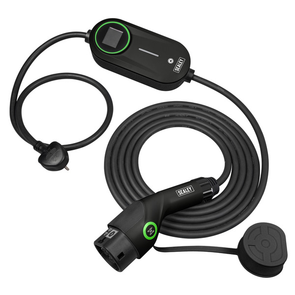 Adjustable (3.5kW) Type 2 to UK 3-Pin Plug Portable EV Charger - 5m Cable