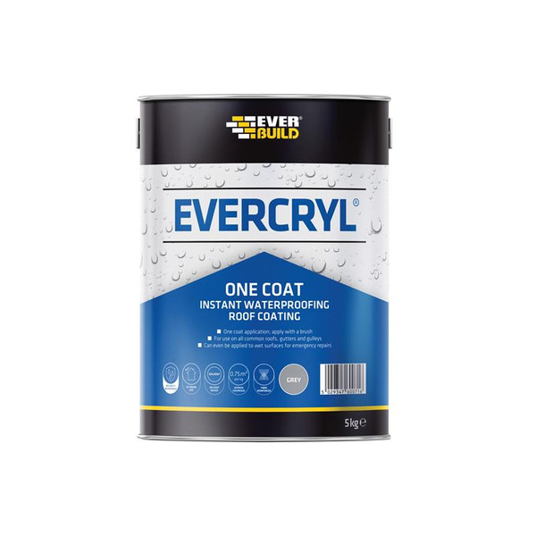 EVBEVCRYL5GR Everbuild Sika EVERCRYL® One Coat Grey 5kg