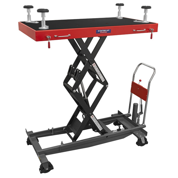 Sealey High Lift EV Battery Lift/Hydraulic Platform Truck 1000kg Capacity