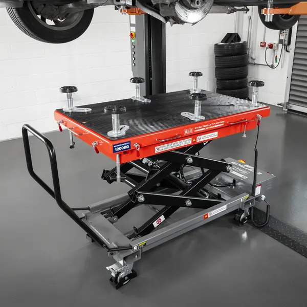 Sealey EVBT1200 High Lift EV Battery Lift/Hydraulic Platform Truck 1200kg Capacity