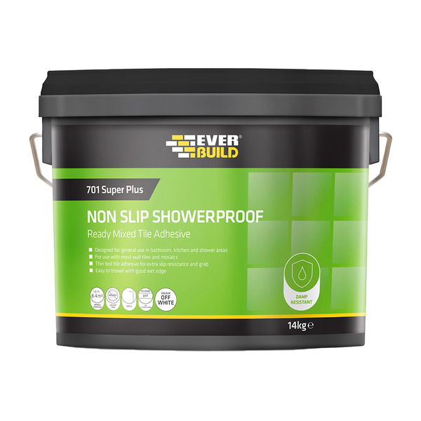 Everbuild 487068 SUPER PLUS 701 Non Slip Tile Adhesive 14kg