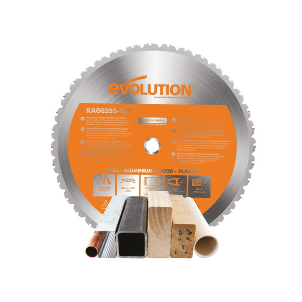 Evolution Multi-Material Chop Saw Blade 355 x 25.4mm x 36T