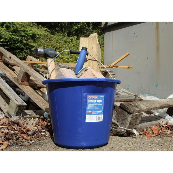 Faithfull FAI3GBUCKIN Builder's Industrial Bucket 14 litre (3 gallon) - Blue