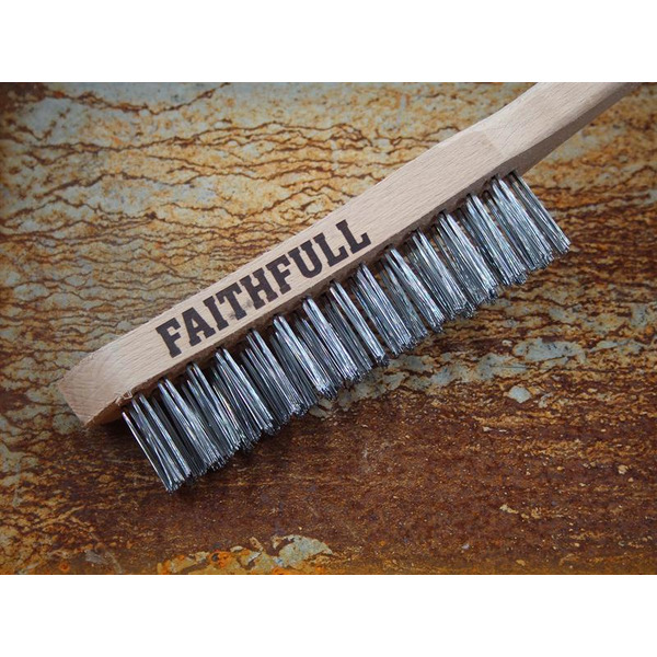 Faithfull Heavy-Duty Scratch Brush, Three Row