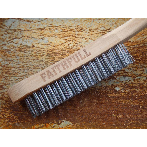 Faithfull Heavy-Duty Scratch Brush, Four Row