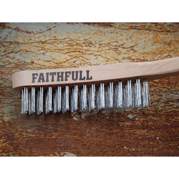 Faithfull Heavy-Duty Stainless Steel Scratch Brush, 3 Row