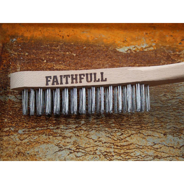 Faithfull Heavy-Duty Stainless Steel Scratch Brush, 4 Row
