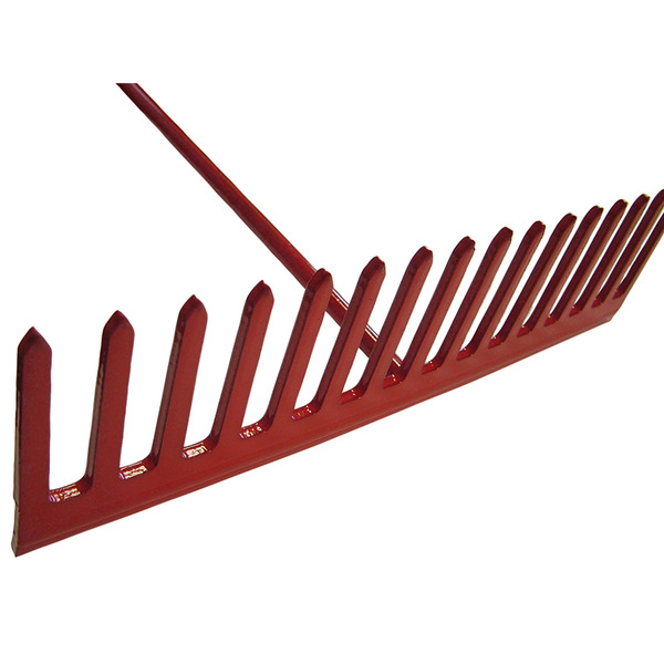 Asphalt Rake 16 Flat Teeth - Tubular Steel Shaft