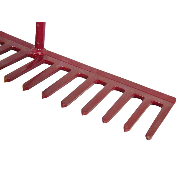 Asphalt Rake 16 Flat Teeth - Tubular Steel Shaft