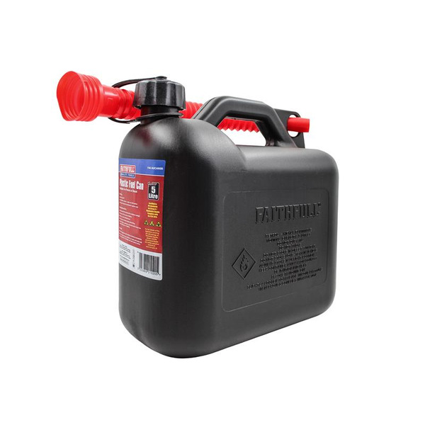 Faithfull Plastic FuelCanBlack 5 litre