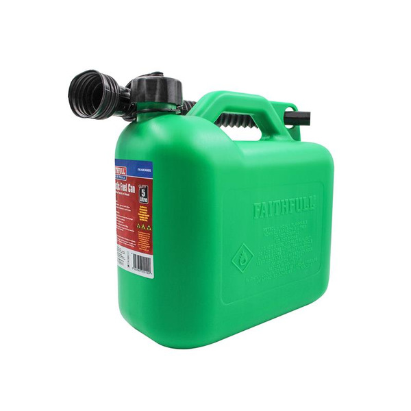 Faithfull Plastic FuelCanGreen 5 litre