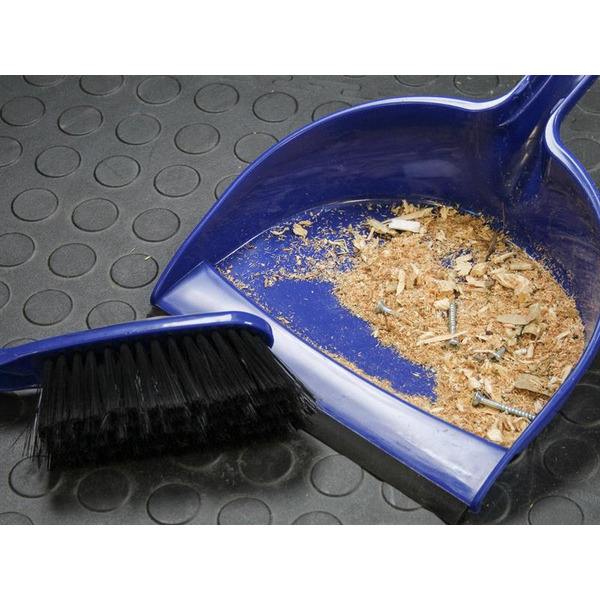 Faithfull Plastic Dustpan & Brush Set
