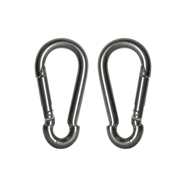 Faithfull Fire Brigade Snap Hook Stainless Steel 6mm (Pack 2)