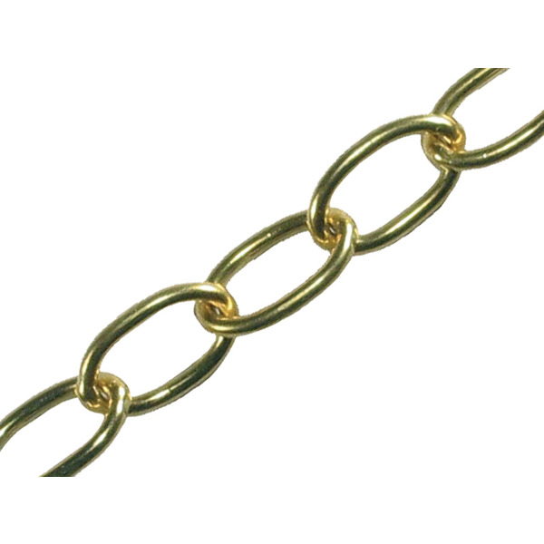 Faithfull Oval Chain 2.3mm x 10m Polished Brass