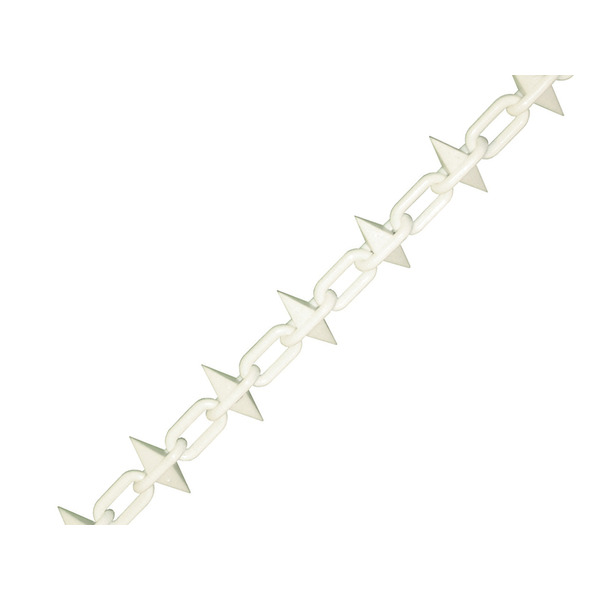 Plastic Chain 6mm x 12.5m White Spiked
