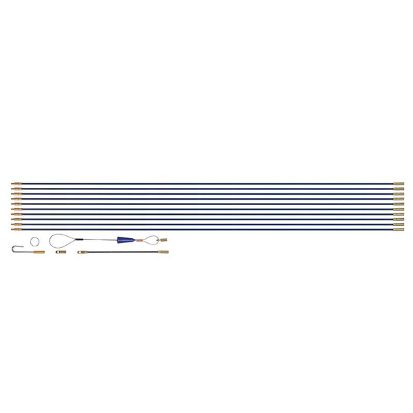 Fibreglass Cable Rod Set 15pc 10 x 1000mm