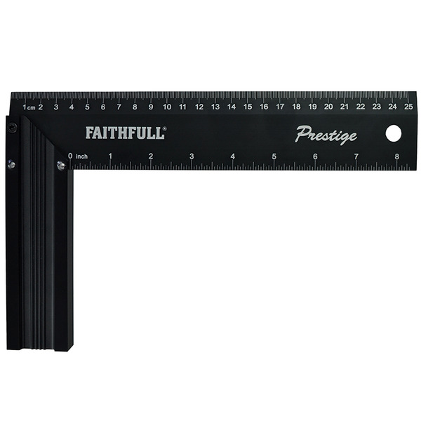 Prestige Try Square Black Aluminium 250mm (10in)